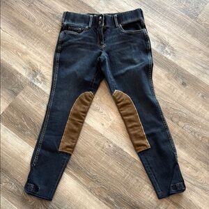 Goode Rider Women's Black and Brown Jeans sz 28 low rise